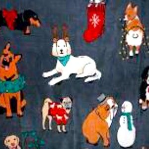 Vera Bradley Holiday Dogs Throw Blanket